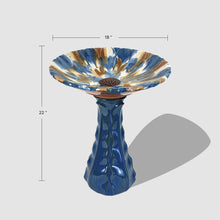 Hand-Painted Ceramic Bird Bath