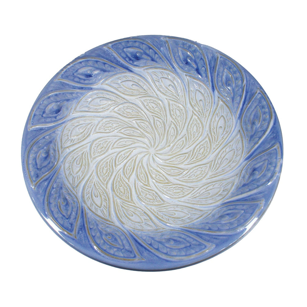 Hand-Painted Ceramic Bird Bath
