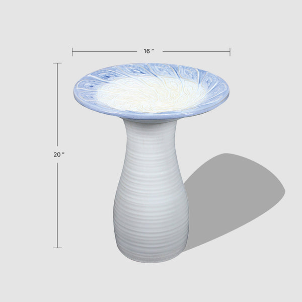 Hand-Painted Ceramic Bird Bath