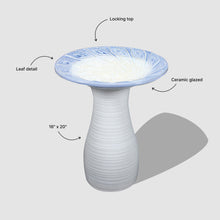 Hand-Painted Ceramic Bird Bath