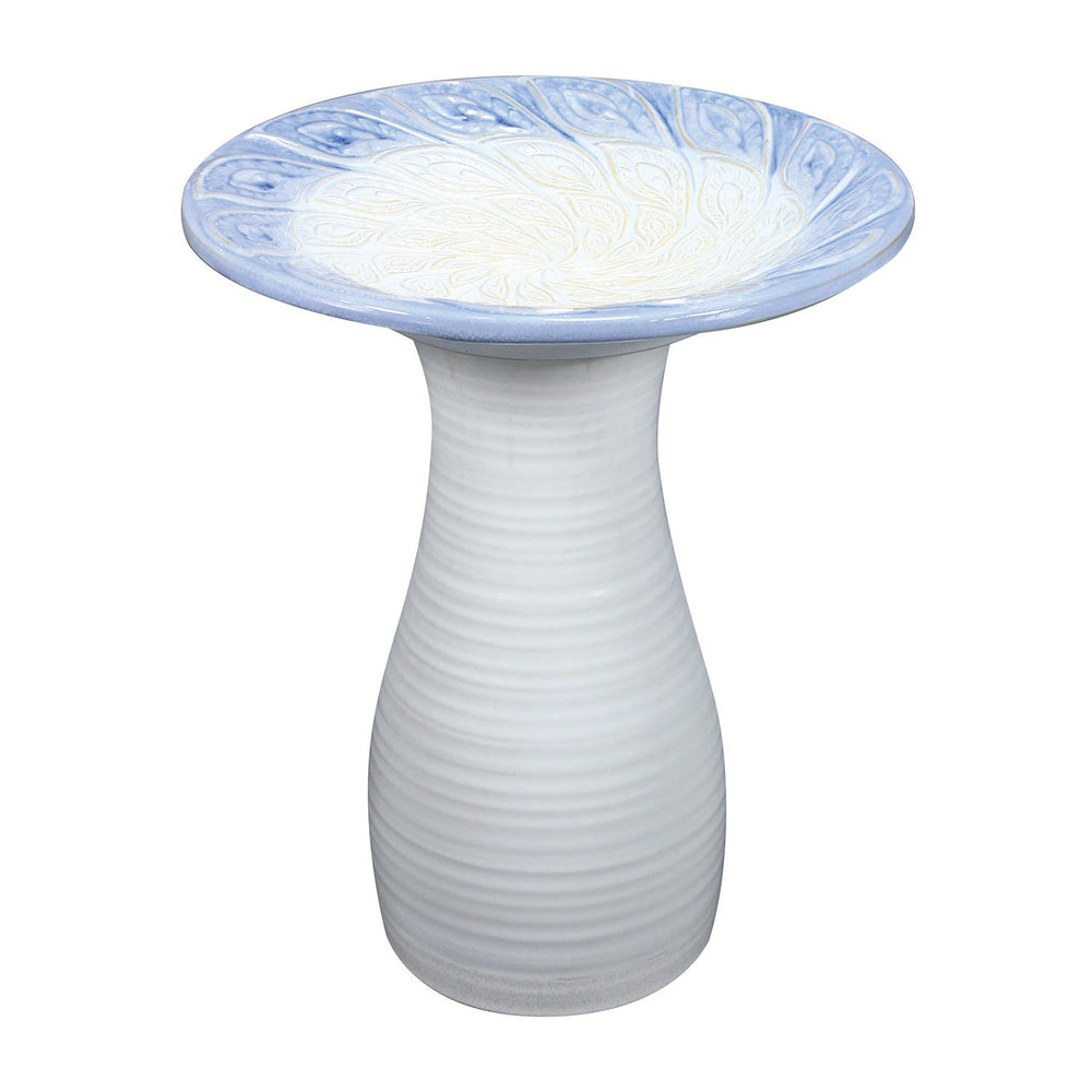 Hand-Painted Ceramic Bird Bath