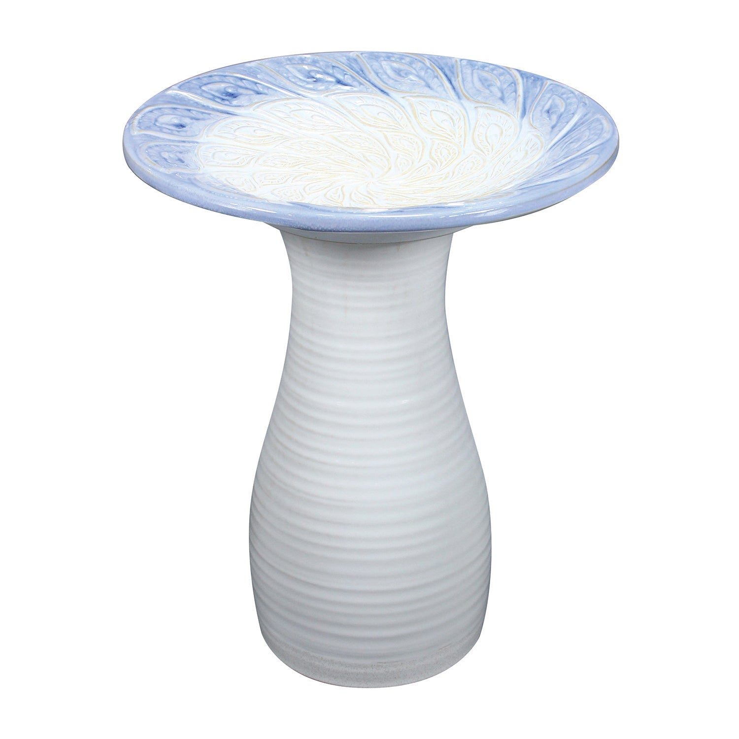 Hand-Painted Ceramic Bird Bath