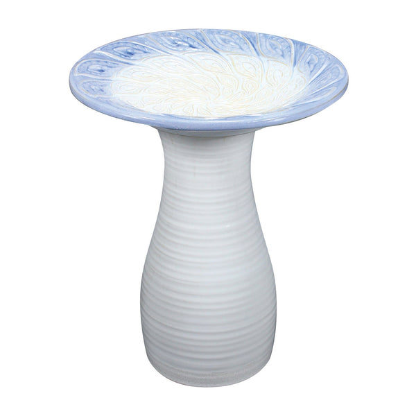 Hand-Painted Ceramic Bird Bath