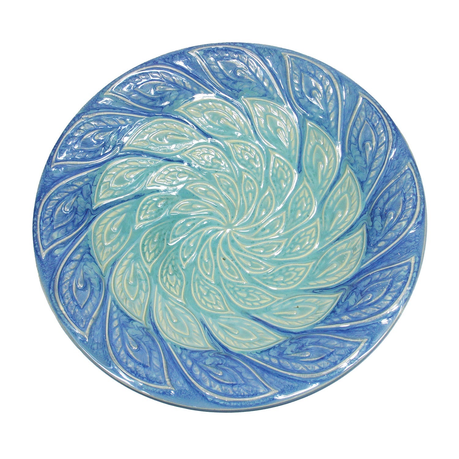 Hand-Painted Ceramic Bird Bath