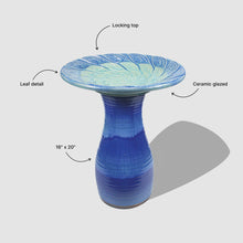 Hand-Painted Ceramic Bird Bath