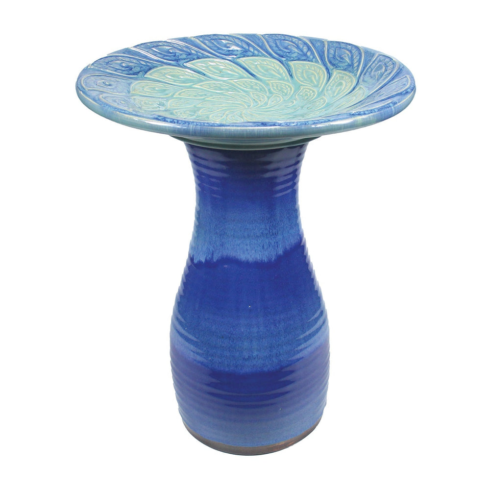 Hand-Painted Ceramic Bird Bath