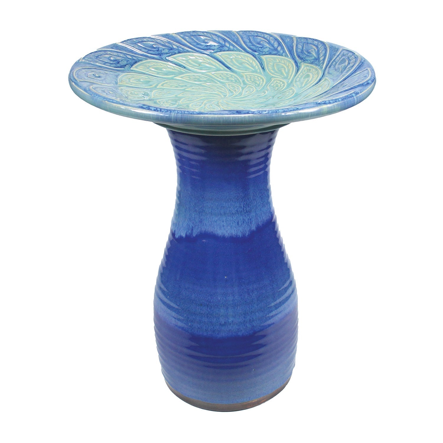 Hand-Painted Ceramic Bird Bath