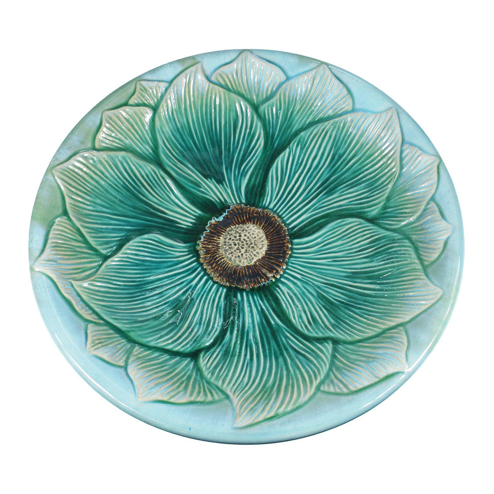 Hand-Painted Ceramic Bird Bath