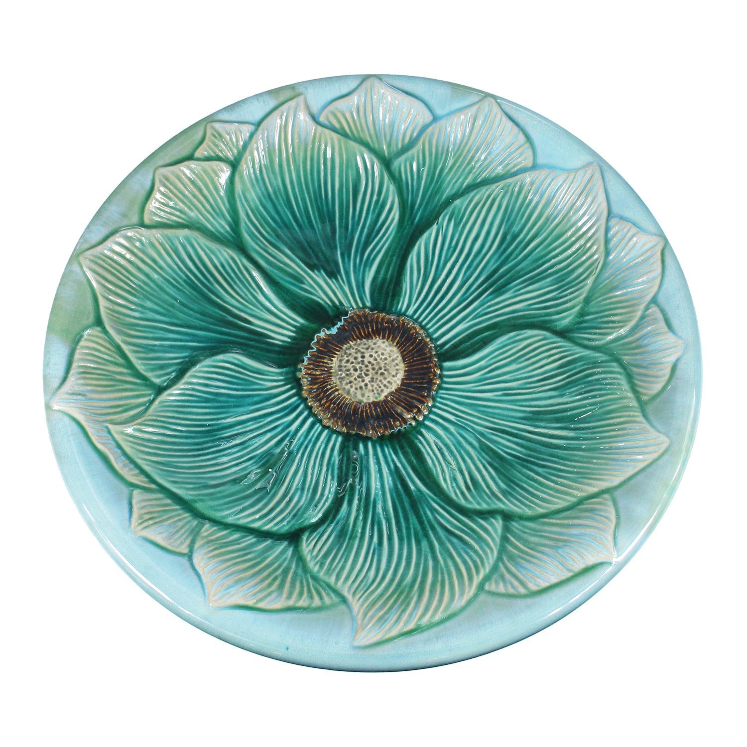 Hand-Painted Ceramic Bird Bath