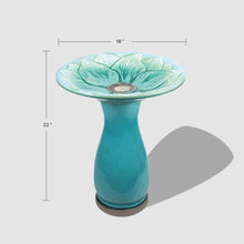 Hand-Painted Ceramic Bird Bath