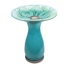Hand-Painted Ceramic Bird Bath