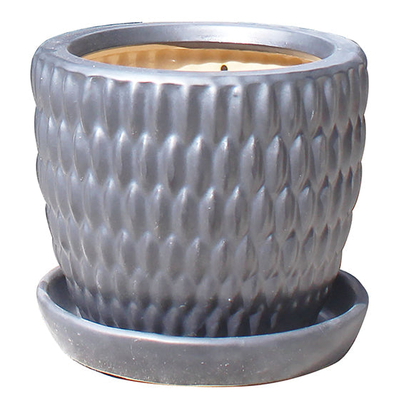 Kiawah Planter with Attached Saucer