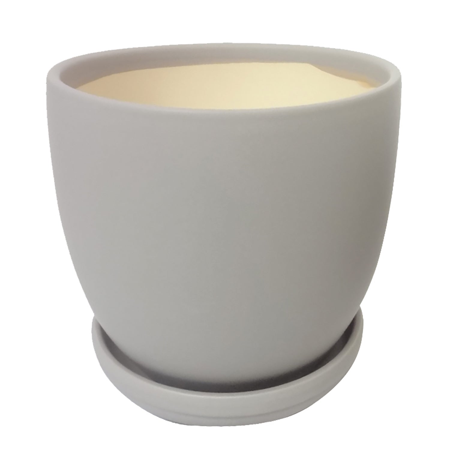 Egg Pot with Attached Saucer