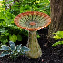 Hand-Painted Ceramic Bird Bath