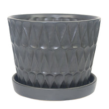 Frequency Pot Ceramic Planter With Attached Saucer