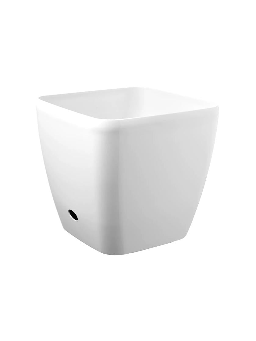 Viva Square Self-Watering Rolling Planter, 17.5
