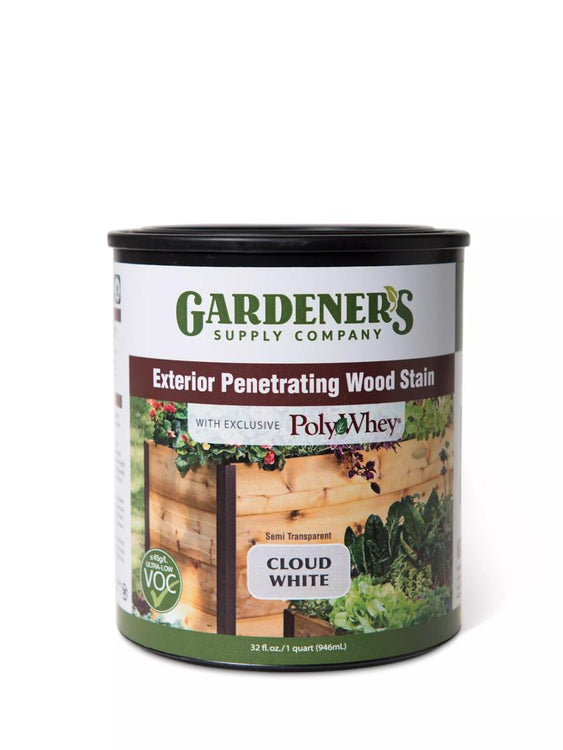 Gardener's Exterior Wood Stain, 1 Quart CLOUD WHITE