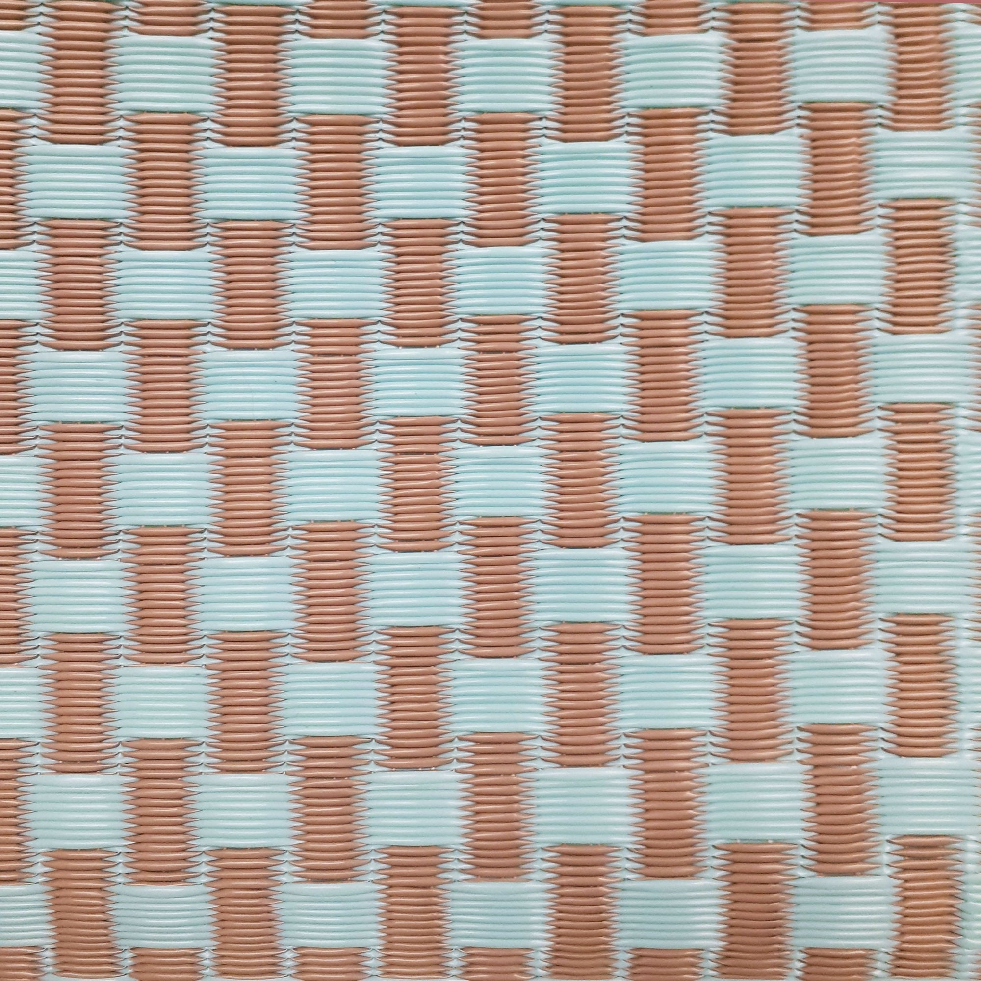 Basket Weave Sand & Aqua