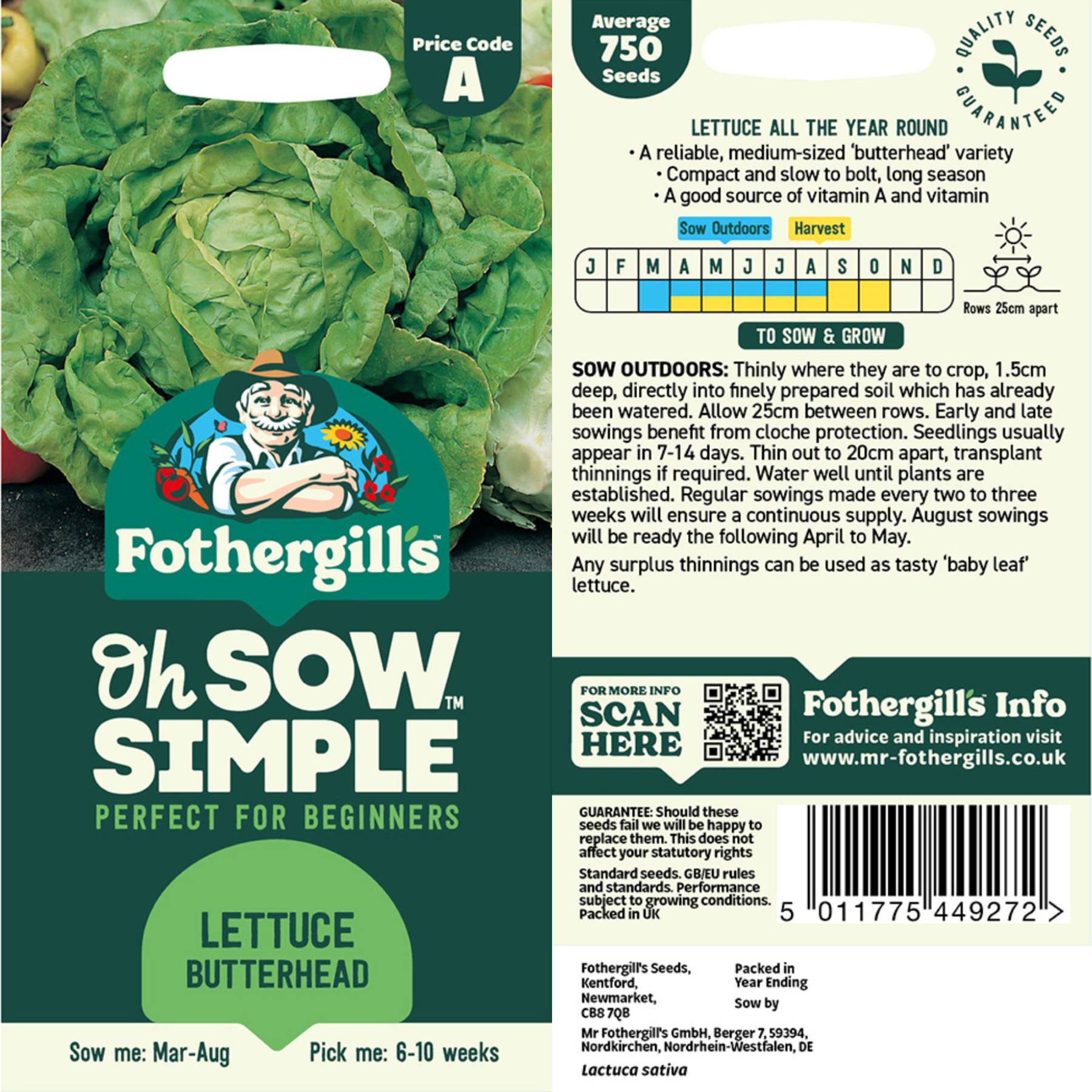 Lettuce Butterhead Seed