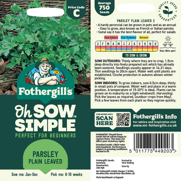 Parsley Plain Leaved Seed
